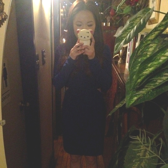 Topshop Royal Blue Cutout Dress - Picture 2 of 5